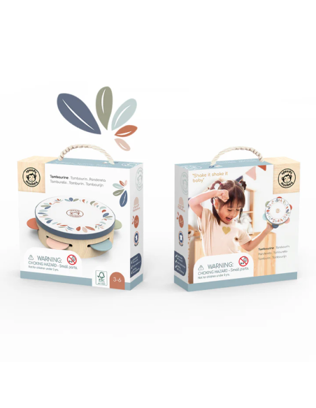 Tambourin en Bois Coloré