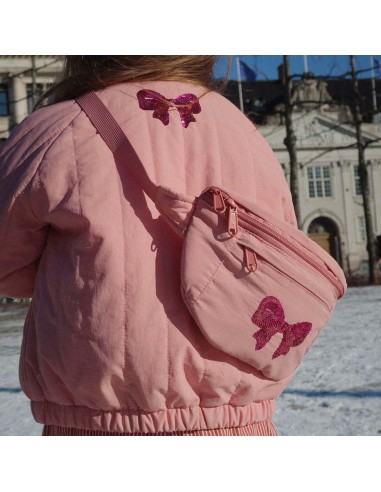 Sac Banane Nœud à Sequins Rose