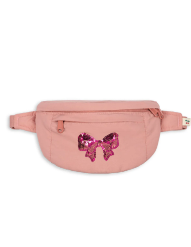 Sac Banane Nœud à Sequins Rose