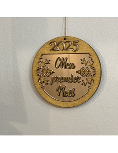 Mon premier Noël 2025 - Boule de Noël décorative - Or Rose