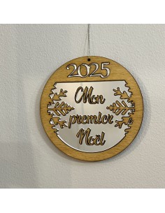 Mon premier Noël 2025 - Boule de Noël décorative - Argent