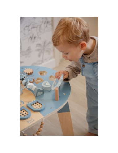 Table Multi-Activités enfant en Bois Bleue -...