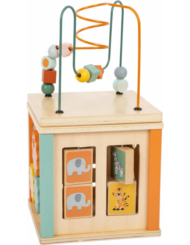 Cube d'Activité en Bois - Safari