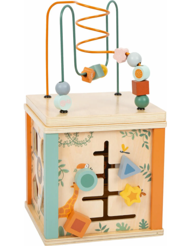 Cube d'Activité en Bois - Safari