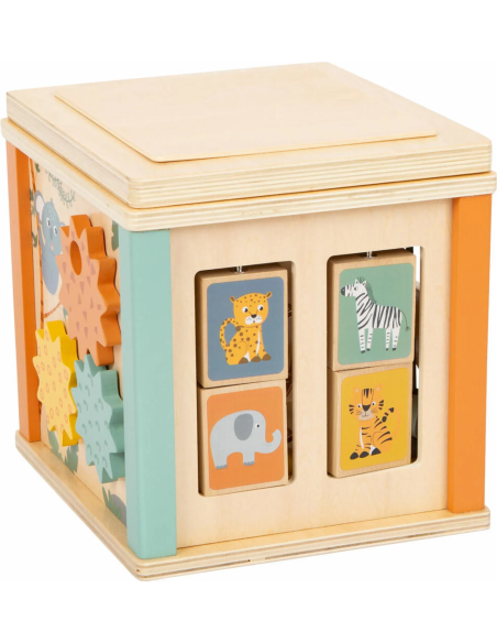 Cube d'Activité en Bois - Safari