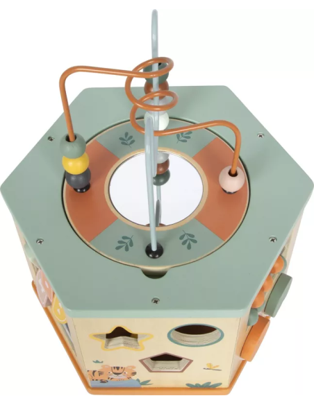 Cube d'Activité en Bois - Heptagone - Safari