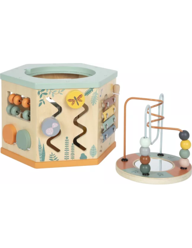 Cube d'Activité en Bois - Heptagone - Safari