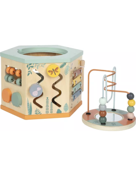 Cube d'Activité en Bois - Heptagone - Safari