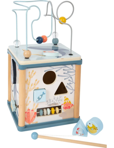 Cube d'Activité en Bois - Monde Sous Marin