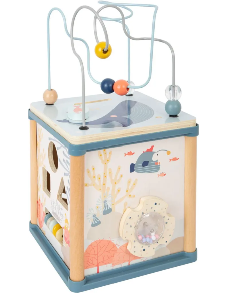 Cube d'Activité en Bois - Monde Sous Marin