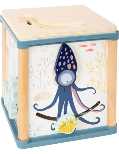 Cube d'Activité en Bois - Monde Sous Marin