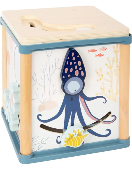 Cube d'Activité en Bois - Monde Sous Marin