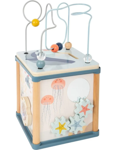 Cube d'Activité en Bois - Monde Sous Marin