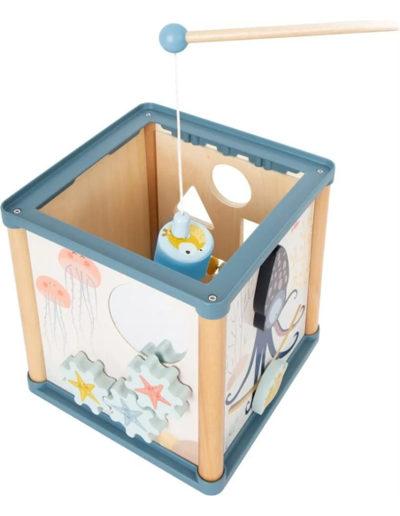 Cube d'Activité en Bois - Monde Sous Marin