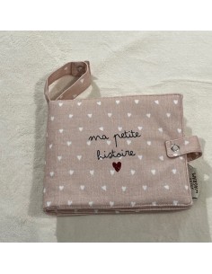Album photo en Tissu - Gaze Petits Cœurs Nude - ma petite...