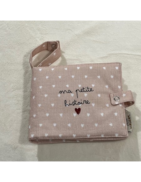 Album photo en Tissu - Gaze Petits Cœurs Nude - ma petite histoire