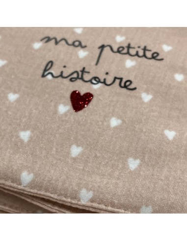 Album photo en Tissu - Gaze Petits Cœurs Nude -...