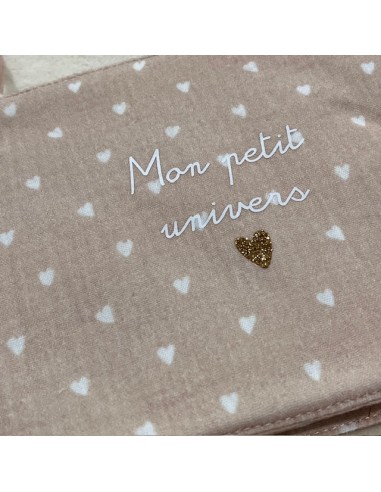 Album photo en Tissu - Gaze Petits Cœurs Nude -...