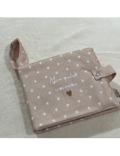 Album photo en Tissu - Gaze Petits Cœurs Nude - mon petit...