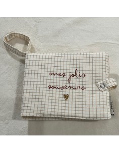 Album photo en Tissu - Gaze à Petits Carreaux - Mes Jolis...