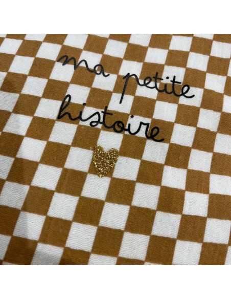 Album photo en Tissu - Gaze Damiers - Ma Petite Histoire