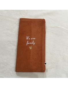 Protège Livret de Famille - Velours Rouille - We Are Family