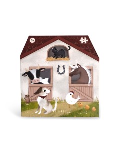 Coffret Grand Puzzle 30 pièces - Animaux de la ferme