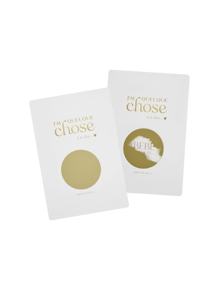 Carte annonce de grossesse à gratter - Bébé est en Route