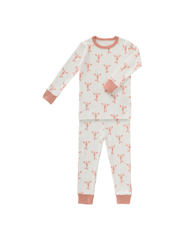 Pyjama enfant 2 pièces Blanc Homard Corail