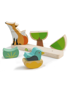 Jouet empilable aimanté petit renard en bois 2