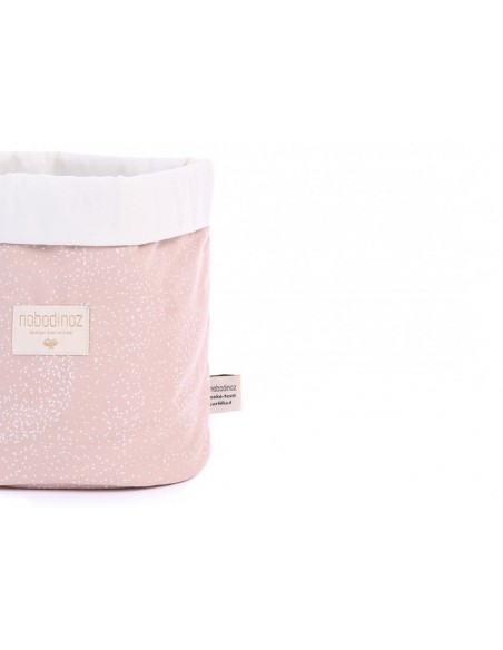 Panier de rangement Rose White bubble Misty pink - M