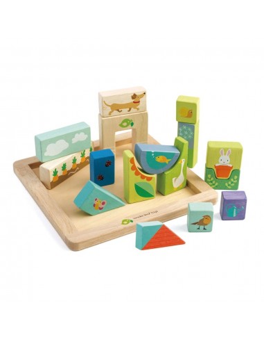 Jouet en bois Puzzle 4 cubes Tender Leaf