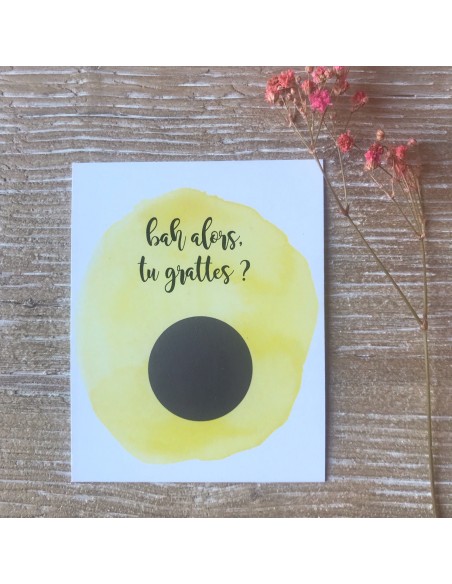 Carte annonce de grossesse à gratter - On attend un bébé