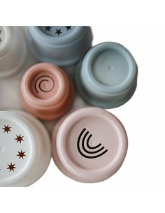 Jouet Tour empilable Mushie Rainbow 2