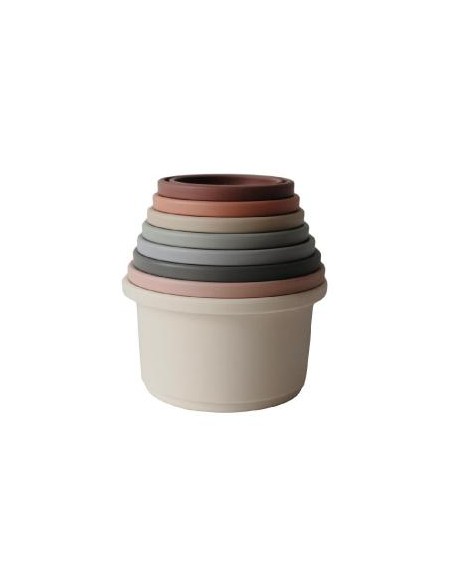 Jouet Tour empilable Mushie Rainbow