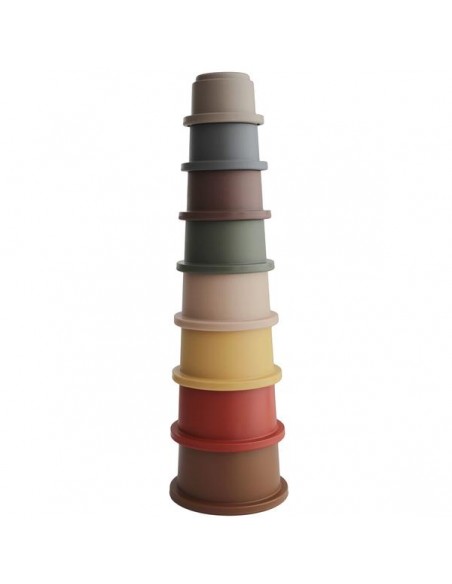 Jouet Tour empilable Mushie Retro