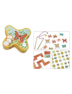 Boîte de jeux 3 en 1 - Jeu de pêche - Mémory et Dominos...