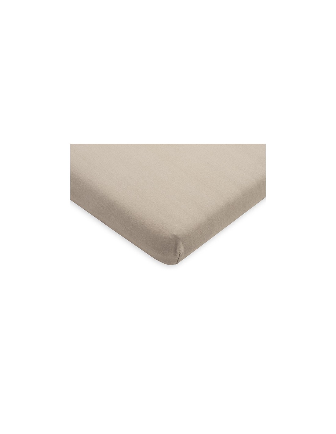 Drap-Housse en Coton Jersey Beige - pour Matelas…