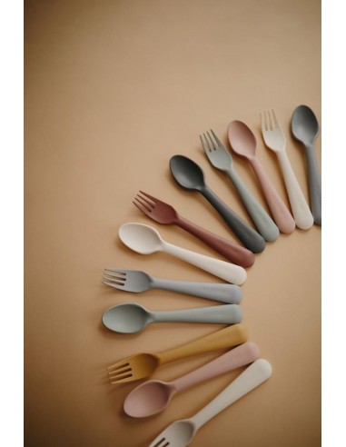 Set de couverts enfant Mushie Bois de rose