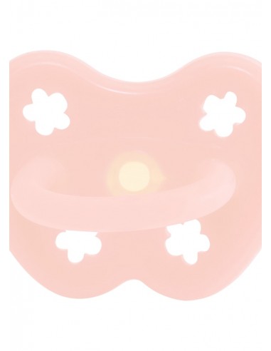 Tétine Ronde en caoutchouc naturel Rose pâle