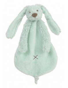 Doudou Lapin Richie vert d'eau