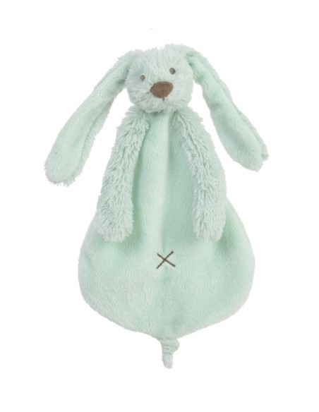 Doudou Lapin Richie vert d'eau