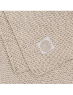 Couverture en maille tricotée Beige Nougat 75x100cm Basic 2